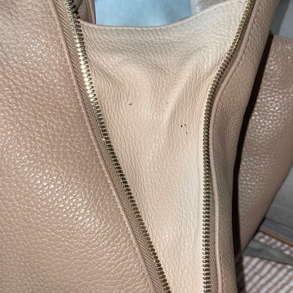 Furla Beige Large Leather Hobo Bag Italian Luxury Furla